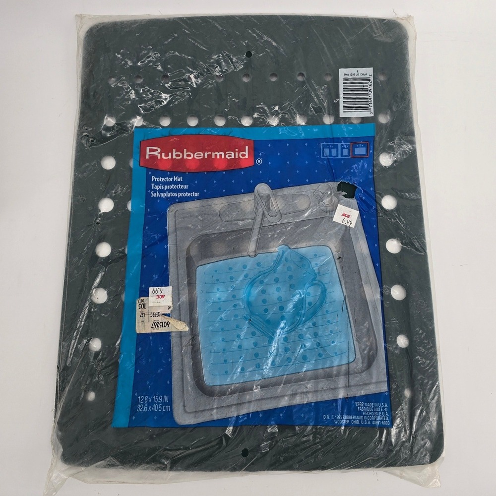 Rubbermaid Sink Protector Mat 12.8x15.9 Dark Green Vintage 1995 New 1292